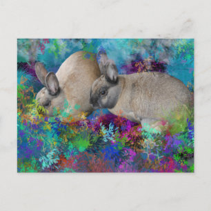 Bunny Rabbits in Fantasyland: A Hare Tale Postcard