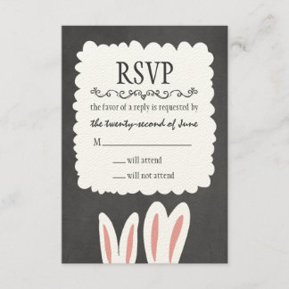 Bunny Rabbits Wedding RSVP Card