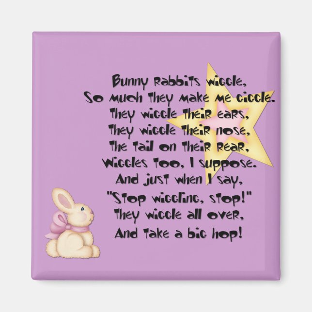 Bunny Rabbits Wiggle Magnet (Front)