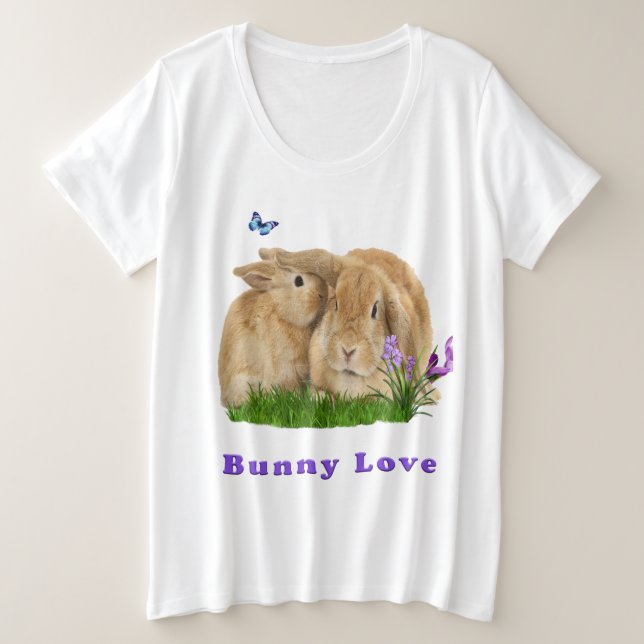 Bunny rabbitt plus size T-Shirt (Design Front)