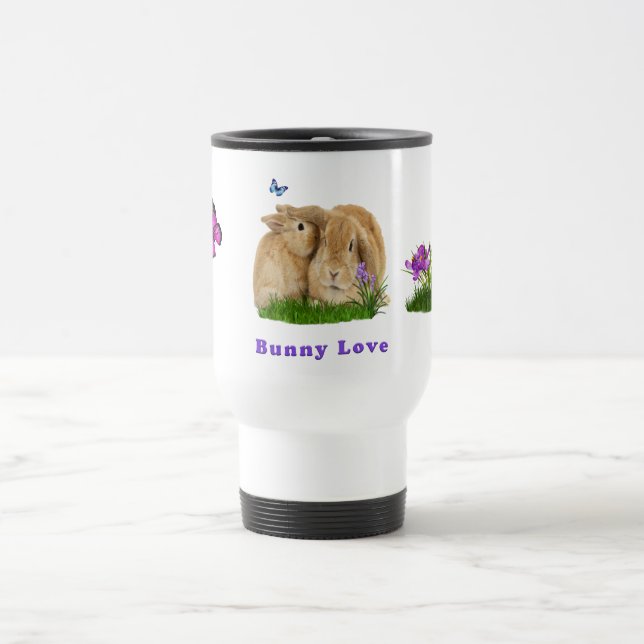 Bunny rabbitt travel mug (Center)
