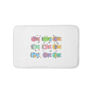 Bunny Reading Books Easter Day Librarian Teacher B Bath Mat