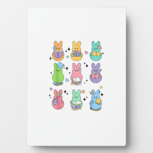 Bunny Reading Books Easter Day Librarian Teacher B Plaque
