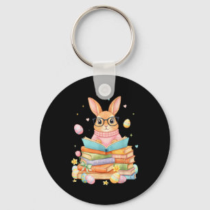Bunny Reading Rabbit Funny For Kids Girls Boy Wome Key Ring