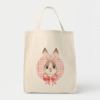Bunny. Red bow Tote Bag