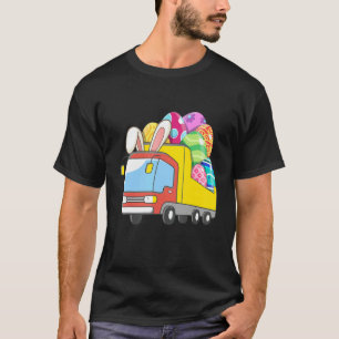 Bunny Riding Garbage Truck Easter Day Bunny Garbag T-Shirt