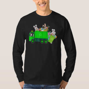 Bunny Riding Garbage Truck Easter Day Bunny Garbag T-Shirt