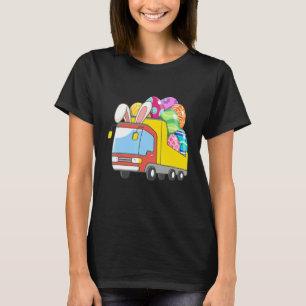 Bunny Riding Garbage Truck Easter Day Bunny Garbag T-Shirt