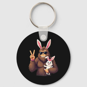 Bunny Sasquatch Bigfoot Sungles Easter 1  Key Ring