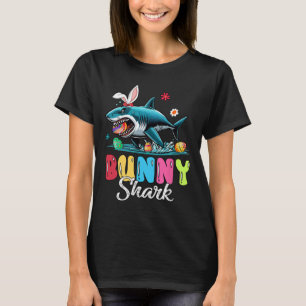 Bunny Shark Easter Hunting Chocolate Eggs Lover Ki T-Shirt