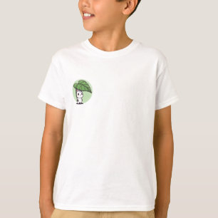 Bunny Sheltering Under Leaf Umbrella Kids T-Shirt