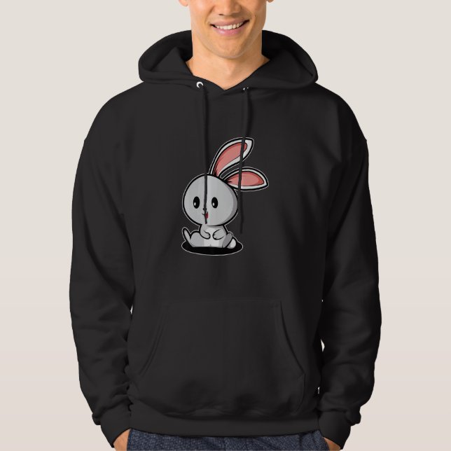 Bunny Sitting Rabbit Owner Hoodie (Front)