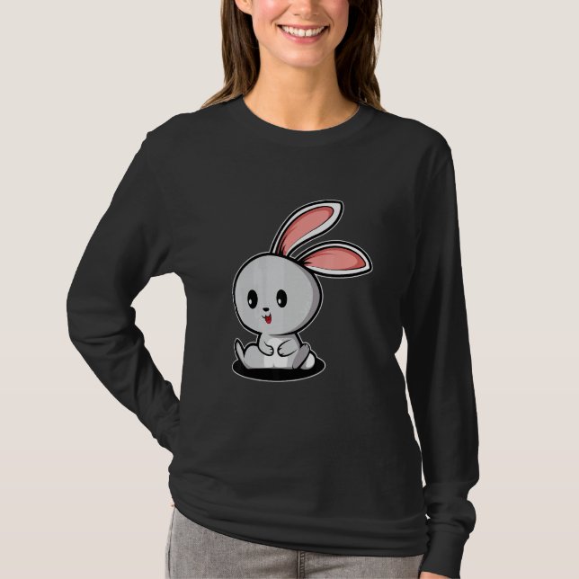Bunny Sitting Rabbit Owner T-Shirt (Front)