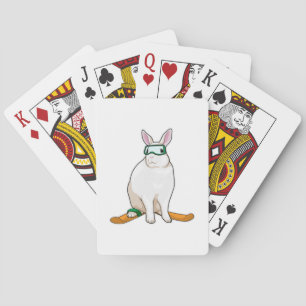 Bunny Skier Ski Playing Cards