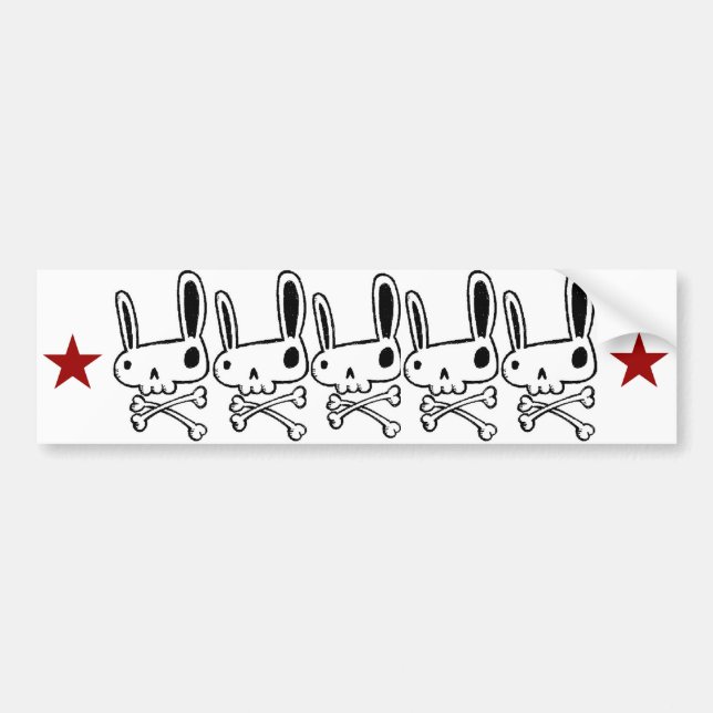 "Bunny Skulls" Bumper Sticker (Front)