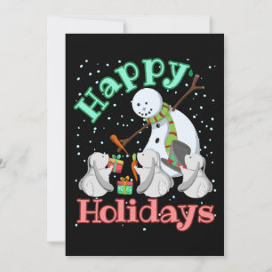 Bunny Snowman Christmas Holiday Animal