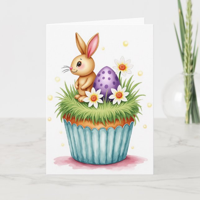 Bunny Springtime Joy Card (Front)