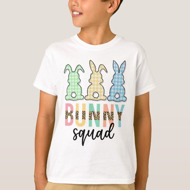 Bunny Squad | Easter Egg Hunt Cute Bunny T-Shirt (Front)