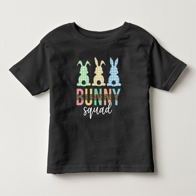 Bunny Squad | Easter Egg Hunt Cute Bunny Toddler T-Shirt (Front)