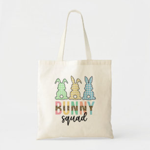 Bunny Squad Easter Egg Hunt Cute Bunny Tote Bag