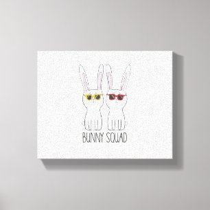 Bunny Squad Funny Cute Pet Rabbit Lover T Shirt Canvas Print