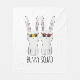 Bunny Squad Funny Cute Pet Rabbit Lover T Shirt Fleece Blanket