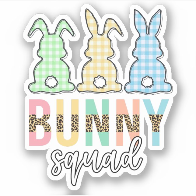 Bunny Squad | Happy Easter, Cute Bunny Rabbit (Front)
