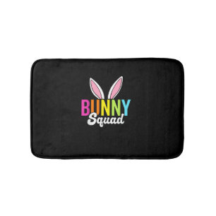 Bunny squad, matching easter rabbit ears, Easter p Bath Mat