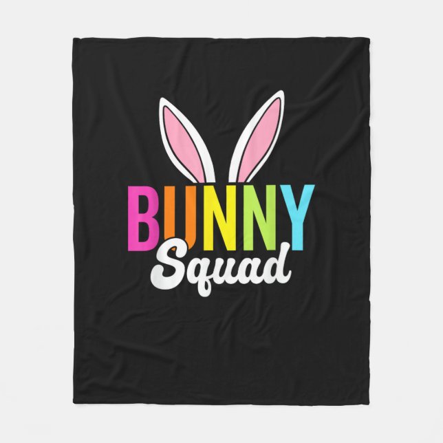 Bunny squad, matching easter rabbit ears, Easter p Fleece Blanket (Front)