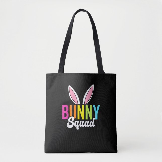 Bunny squad, matching easter rabbit ears, Easter p Tote Bag (Front)