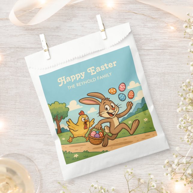 Bunny Steals Eggs from Hen | Easter Cartoon Funny Favour Bags (Clipped)