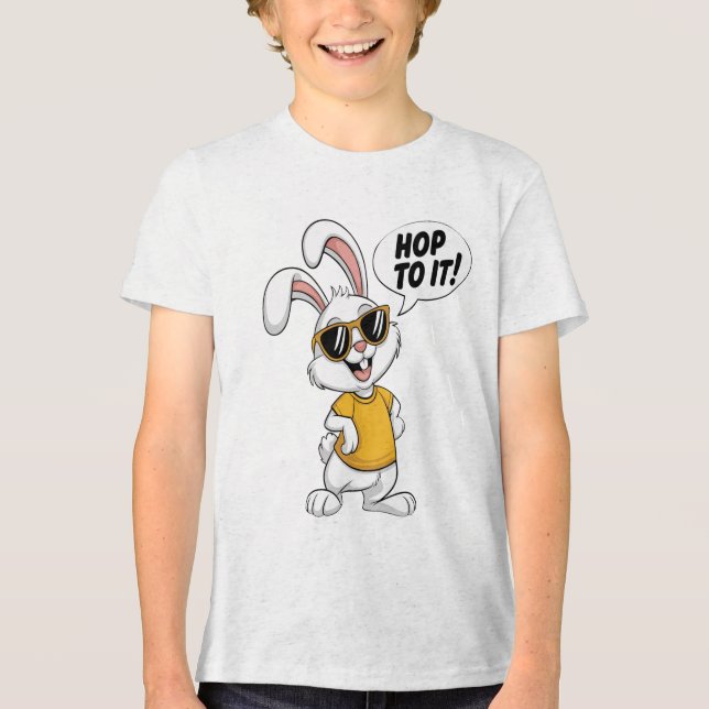 Bunny Style: Hop to It Tri-Blend Shirt (Front)
