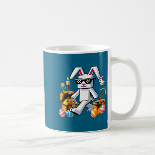 Bunny Sungles Rabbit Eggs Happy Easter Bruh Funny Coffee Mug