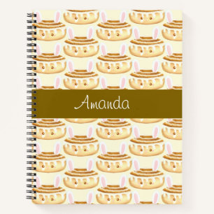Bunny Sweet Dessert Cinnamon Bun Notebook