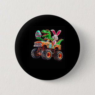 Bunny T-rex Easter Monster Truck Dino Funny Boys K 6 Cm Round Badge