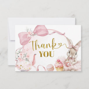 Bunny Tea Party Thank You Card