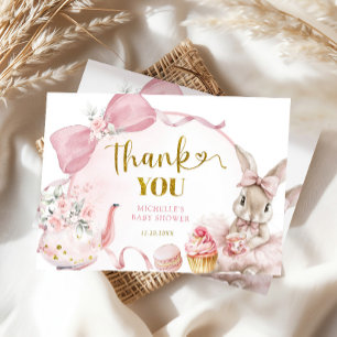 Bunny Tea Party Thank You Card