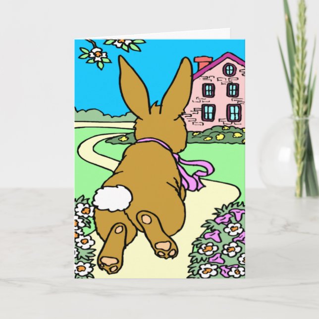 Bunny Trail Easter Card (Front)