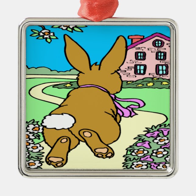 Bunny Trail Easter Ornament (Front)