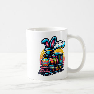 Bunny Train Railroad Easter Egg Kids Toddler Boys Coffee Mug