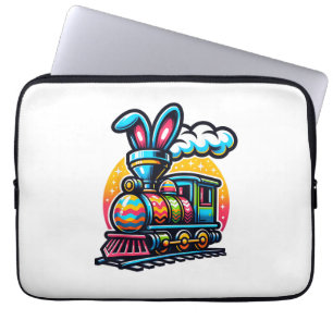 Bunny Train Railroad Easter Egg Kids Toddler Boys  Laptop Sleeve