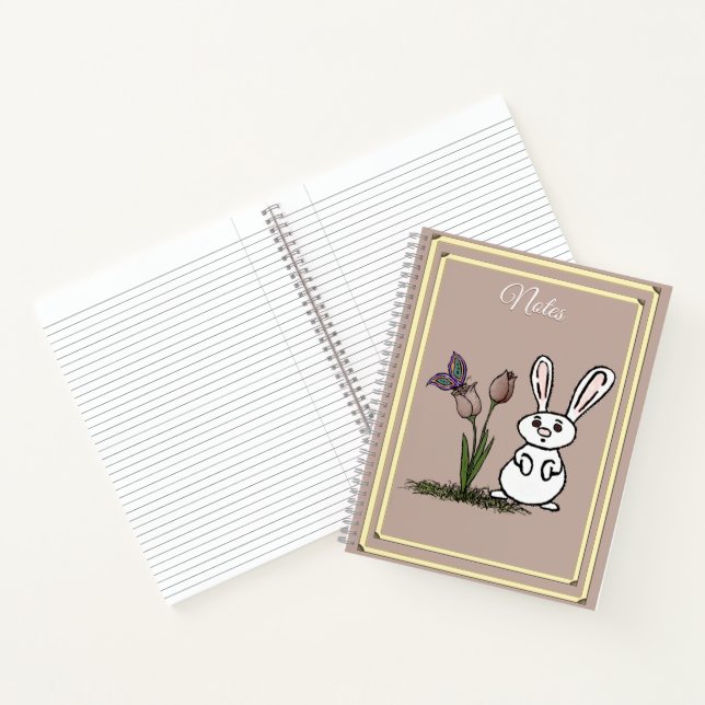 Bunny & Tulips Notebook (Inside)