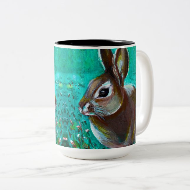 Bunny Two-Tone Coffee Mug (Front Right)