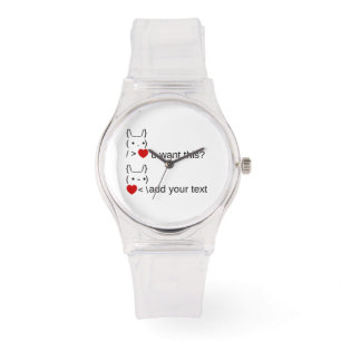 bunny u want this? / Customisable ASCII Text Art Watch