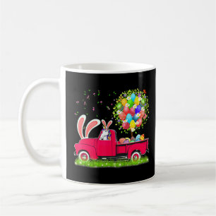 Bunny Unicorn Riding Pickup Truck Easter Eggs Tree Coffee Mug