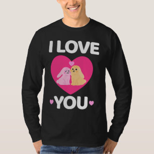 Bunny Valentine's Day I Love You Couples Men Women T-Shirt