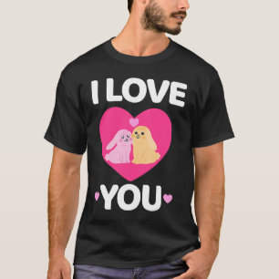 Bunny Valentine's Day I Love You Couples Men Women T-Shirt