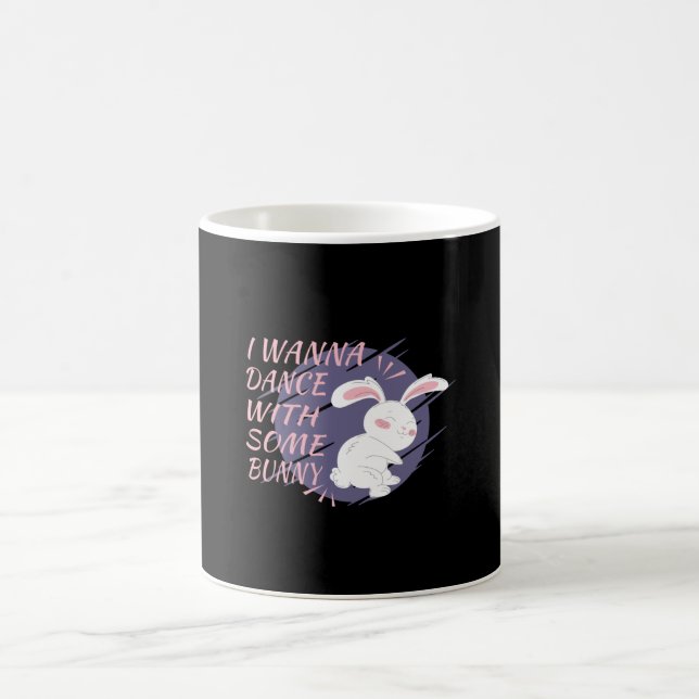 Bunny Wants To Dance With Dance Partner Coffee Mug (Center)