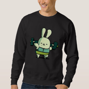 Bunny Weightlifting Bodybuilding Easter Sweatshirt