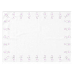 Bunny. White and pink Tablecloth